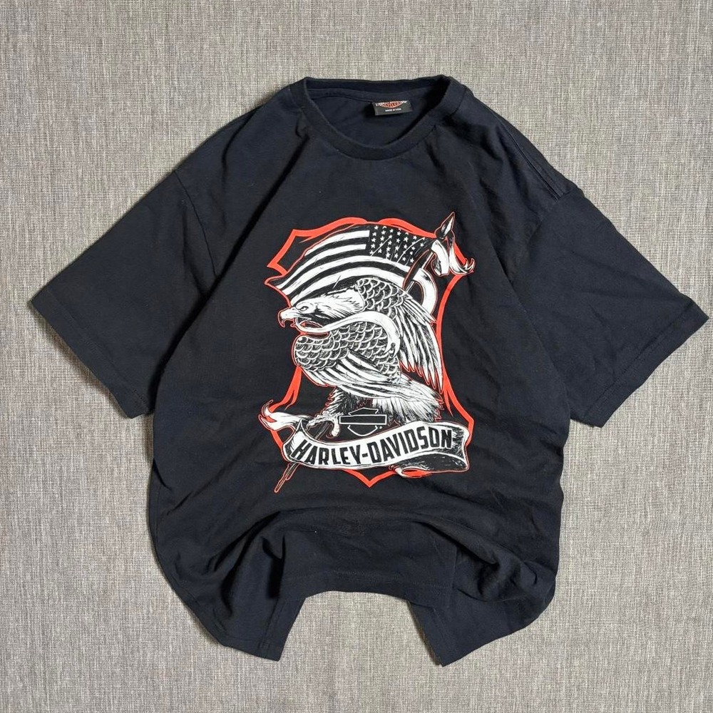 Vintage Harley Davidson West Palm Beach Florida Black Tee - L